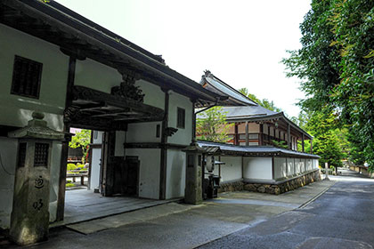 山門から国道480号線を望む
